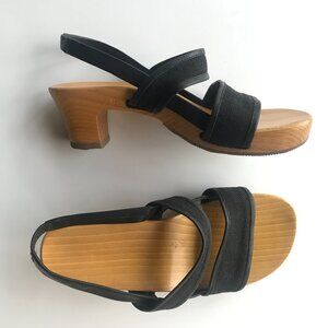 SS 2006 Martin Margiela 6 wooden clogs sandals MM6